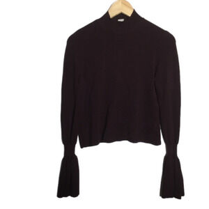 H&m waist length bell ruffled sleeve sweater